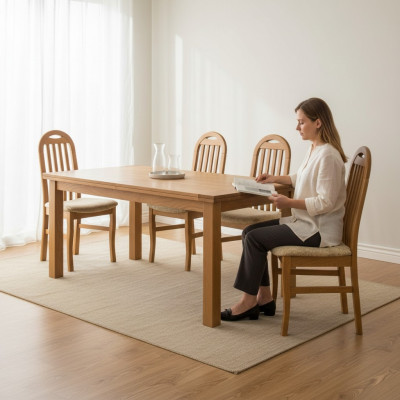 Design Stuhl Set 2x Sessel Massiv Holz Esszimmer Neu Polster Gastro Stoff
