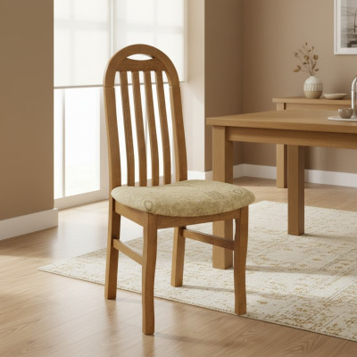 Design Stuhl Set 2x Sessel Massiv Holz Esszimmer Neu Polster Gastro Stoff