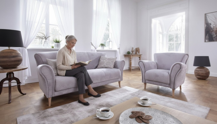 Sofagarnitur 3+1 Sitzer Sofas Couch Polster Garnitur Klassische Couchen Stoff