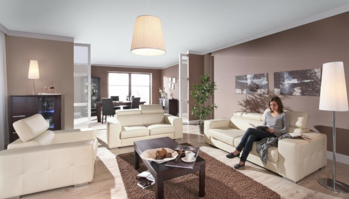 Sofagarnitur 3+1 Sitzer Set Design Sofas Polster Couchen Leder Deko Relax