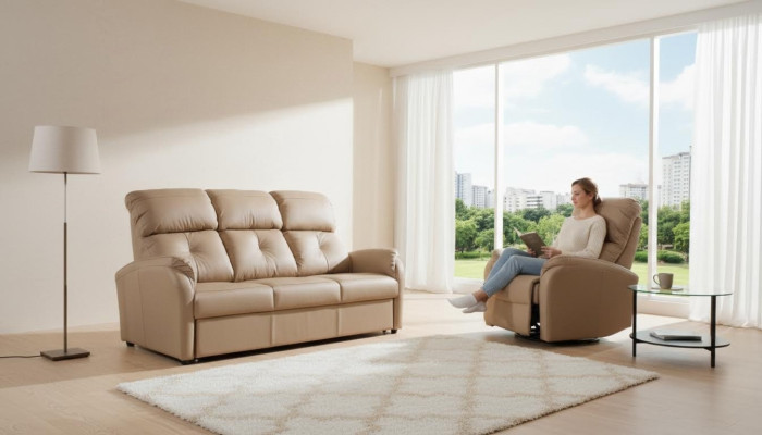 Sofa 2 Sitzer Design Sofas Polster Couchen Leder Relax Moderne Sitz