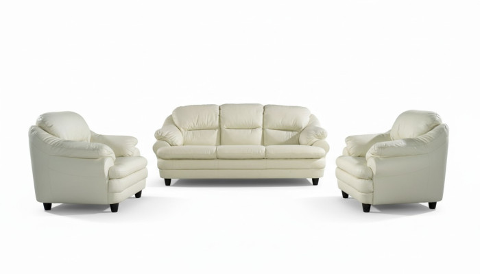 Sofagarnitur 3+1 Sitzer Set Design Sofas Polster Deko Couchen Leder Relax