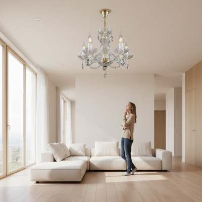 Kron Leuchter Lampe Lampen Kristall Leuchten Leuchte Decken Bohemia  Beleuchtung
