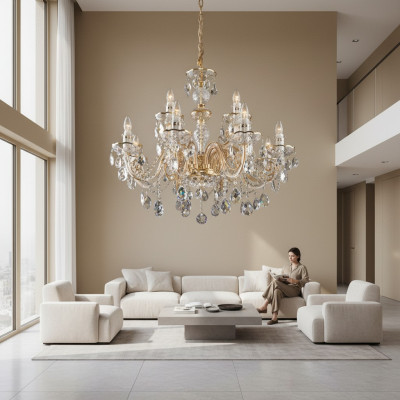 Klassischer Decken Kronleuchter Leuchte Lampe Bohemia Beleuchtung Kristall Neu