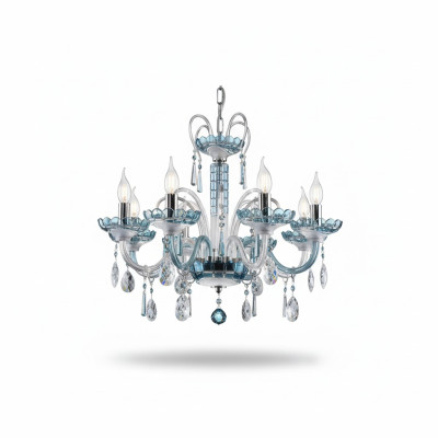 Design Kronleuchter Bohemia Decken Leuchte Blaue Kristall Lampe Lampen Leuchten
