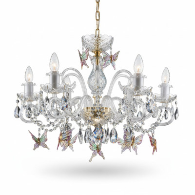 Design Kronleuchter Bohemia Gold Kristall Lampe Lampen Leuchten Decken Leuchte