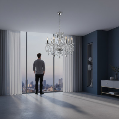 Lampe Luster Hänge Kronleuchter Leuchte Lampen Decken Kristall Leuchten Bohemia