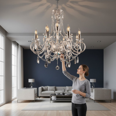 Kristall Leuchte Decken Luster Lampe Leuchte Lampen Decken Kronleuchter Bohemia