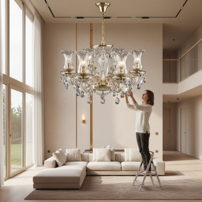 Kronleuchter Leuchte Lampe Luster Kristall Lampen Deckenleuchte Leuchter Bohemia