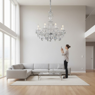 Lampe Luster Hänge Kronleuchter Leuchte Lampen Kristall Leuchten Bohemia Decken