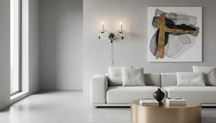 -Wandleuchte Bohemia Luster Antik Stil Kronleuchter Wand Lampen Wandlampe Neu