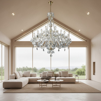 Kristall Hängeleuchte Kronleuchter Pendelleuchte Deckenlampe Elite Bohemia Lampe