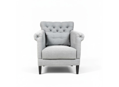 Sessel Club Lounge Designer Stuhl Polster Sofa 1 Sitzer Relax Fernseher Grau