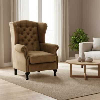 Ohrensessel Sessel Fernseh Stuhl Polster Sofa Relax 1 Sitzer Chesterfield