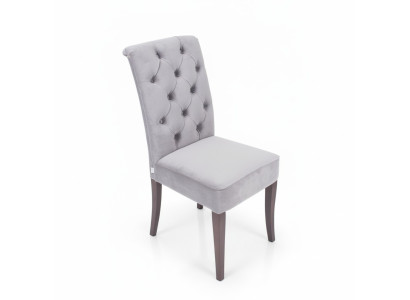 Exklusiver Grauer Chesterfield Stuhl Luxuriöser Einsitzer Designer Esszimmer Stühle