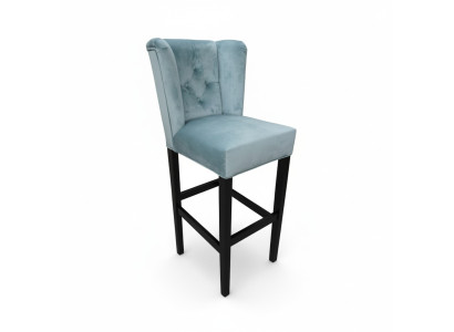 Blaue Chesterfield Barhocker Barstühle 4-er Stuhl-Set Designer Barstühle