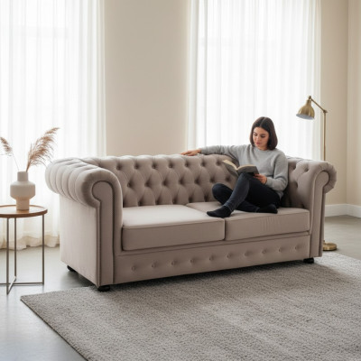 Sofa 2 Sitzer Couch Polster Sofa Textil Couchen Garnitur Zweisitzer Chesterfield