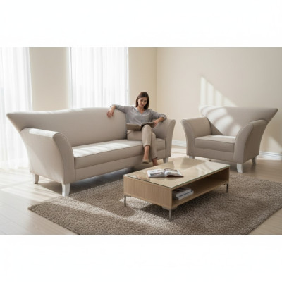 Sofa 3 Sitzer + 1 Sitzer Sofagarnitur Polster Designer Couchen Sofas Garnitur