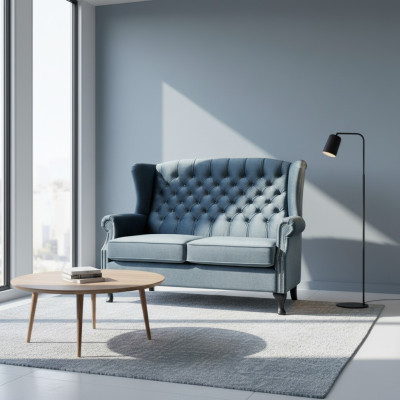 Sofa 2 Sitzer Chesterfield Polster Design Luxus Couch Sofas Ohrensessel