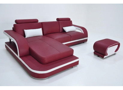 Design Ecksofa Couch Leder Multifunktion Sofas Wohnlandschaft Textil