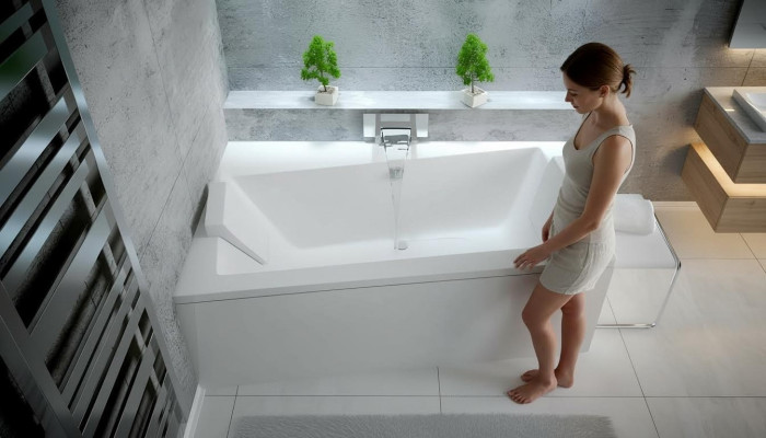 Eckbadewanne Bade Wannen Exclusive freistehende Badewanne Deko Acrylwanne