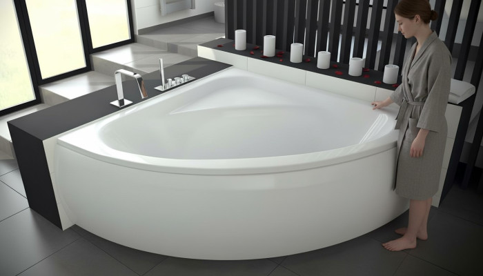 Design Badewanne Eck Acryl Neu Badewannen Wannen Moderne