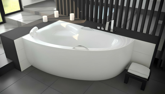 Badewanne XXL Eckwanne Eck 150*100 cm Acrylwanne Wanne Bad