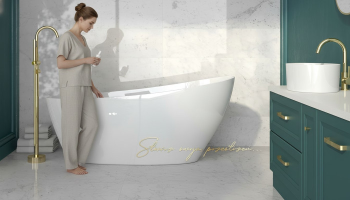 Exclusive freistehende Badewanne Acryl Wanne Dusche Bad Ablauf Deko Design