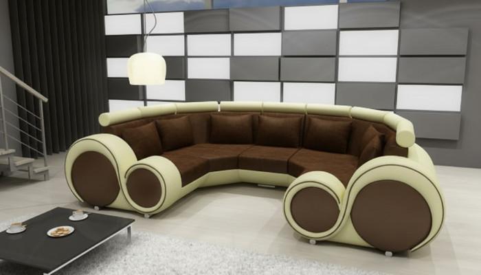 Ecksofa + USB Wohnlandschaft U Form Textil Big XXL Ecksofa Stoff Textil Sofa Neu