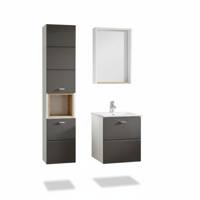 3-tlg. Waschplatz Badmöbel Badezimmer Set Waschtisch Waschbecken