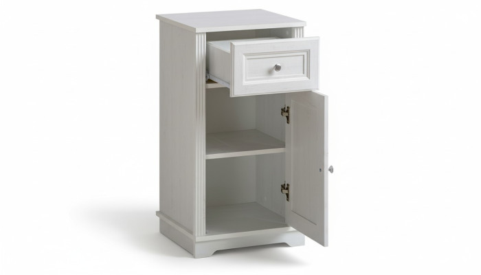 Badmöbel Unterschrank Badschrank weiß 81cm Schrank Badezimmermöbel Hänge Bad Neu