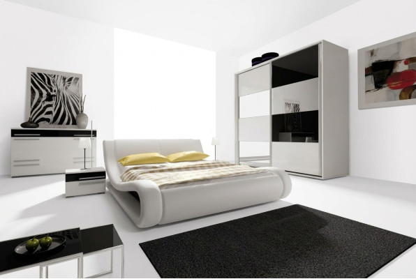 Design Schlafzimmer Komplett Garnituren Schrank Bett Kommode Nachttisch Modern