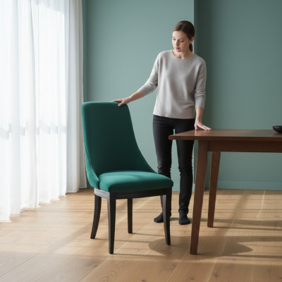 Set 6x Luxus Klassischer Esszimmer Stuhl Stühle Sitz Modern Massiv Holz