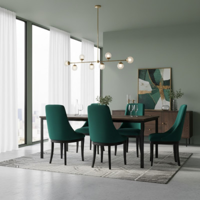 Set 6x Luxus Klassischer Esszimmer Stuhl Stühle Sitz Modern Massiv Holz