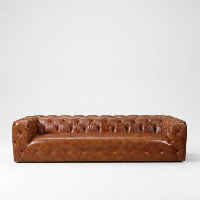 Ledersofa Kunstleder Couch Big - Sofa Luxus Wohnzimmer Sitz Polster Viersitzer