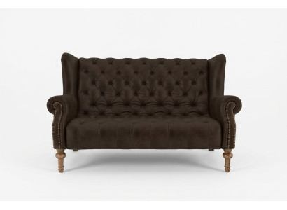Chesterfield Sofa Couch Polster Doppelter Ohrensessel Leder Couchen  Polster 2er