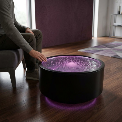 Water Design Tisch Couchtisch Wasser Säulen Sofa Tische LED Beleuchtet