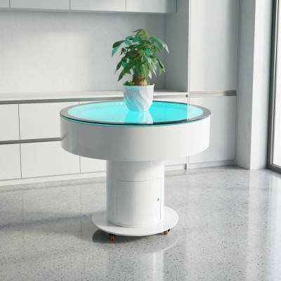 Runder Tisch Stehtisch Bar Rund Tische LED Wasser Spiel Beleuchtet LED
