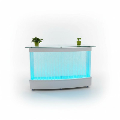 Wasser Wand Design Bar Thresen Theke Säule Beleuchtete Luxus Tische