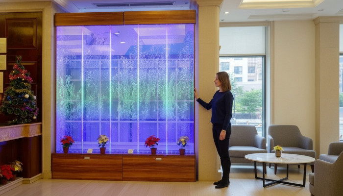Wandpaneel Wasserblasen LED Wasserwand Design Wasser Wand