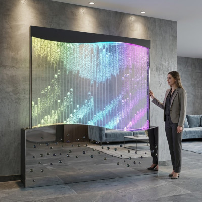 Wandpaneel Wasserblasen LED Wasserwand Designer Wasser Wand