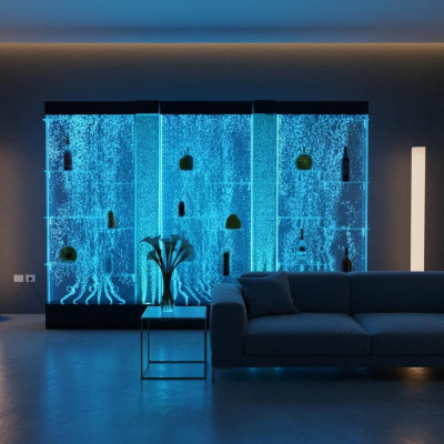LED Regal Bar Wasser Wand Deko Säule Beleuchtete Wasserwände Bar Theke