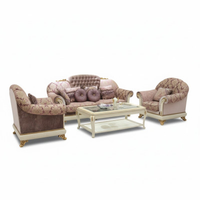 Sofagarnitur 3+1+1 Sitzer Set Design Sofas Polster Klassische Couchen