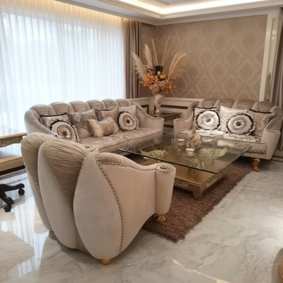 Klassische Sofagarnitur 3+2+1 Barock Rokoko Antik Stil Sofa Couch