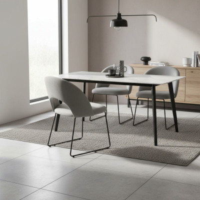 Design Wartezimmer Stuhl Sitz Praxis Ess Zimmer Stühle Textil Stoff Polster Neu