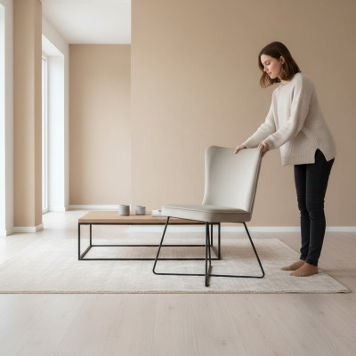 Design Wartezimmer Stuhl Sitz Praxis Ess Zimmer Stühle Textil Stoff Polster Neu