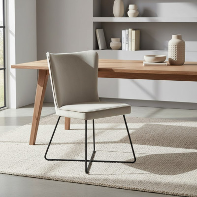 Design Wartezimmer Stuhl Sitz Praxis Ess Zimmer Stühle Textil Stoff Polster Neu