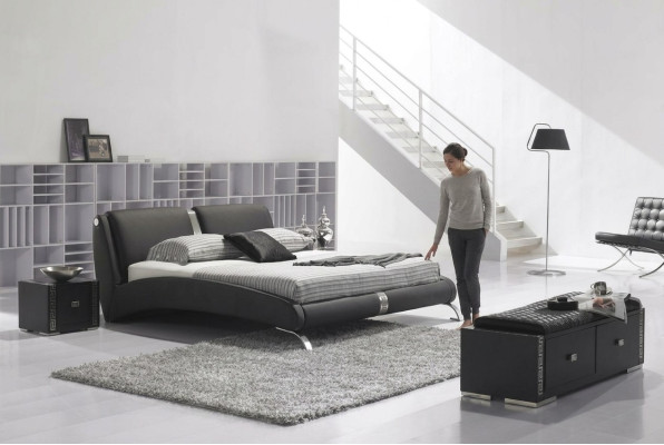 Modernes Bett Polsterbett Doppelbett Designer Betten Set 180x200cm