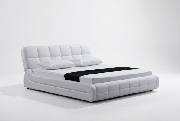 Modernes Bett Betten Polster Doppel Ehe Hotel Luxus Leder Designer