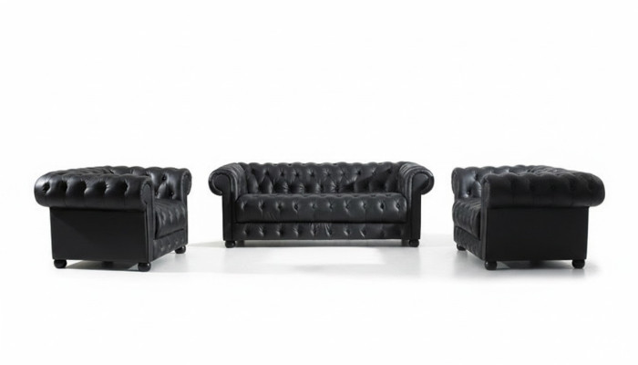 Chesterfield Sofagarnitur 311 Sitzer Design Couch Polster Sofa Garnitur Set